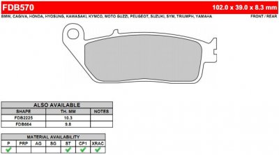 FDB570EF Ferodo тормозные колодки