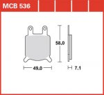 Тормозные колодки Lucas TRW – MCB536