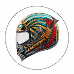 CRAZY IRON Мотонаклейка HELMET в ассортименте