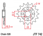 Звезда передняя JTF742.14