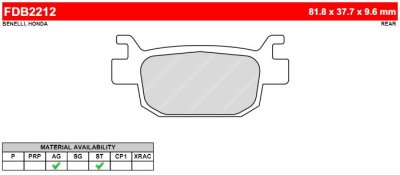 FDB2212EF Ferodo тормозные колодки