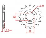 Звезда передняя PBR 2120 C14 (JTF1323.14)