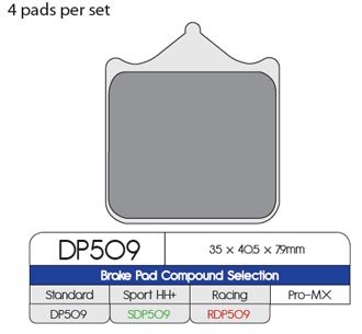 Тормозные колодки DP Brakes RDP509 синтетические