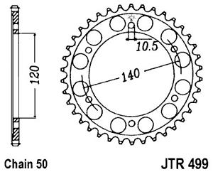 Звезда задняя JTR499.43