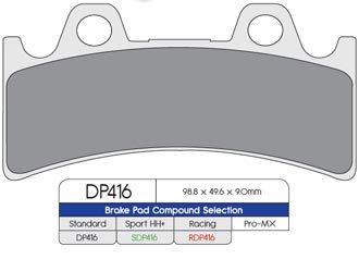 Тормозные колодки DP Brakes DP416 синтетические