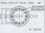 Звезда вeдомая X-Wing алюминиевая Esjot 53-32045WR 49 зубьев (JTR301.49)