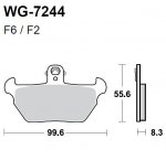 Тормозные колодки WRP WG-7244-F2 (FDB2050 / FA407)