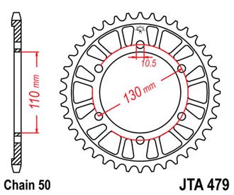 Звезда задняя JTA479.45