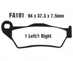 Тормозные колодки полусинтетические EBC FA181V