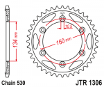 Звезда цепного привода JTR1306.42ZBK черная