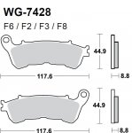 Тормозные колодки WRP WG-7428-F2 (FDB2196 / FA388 / FA640)