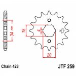 Звезда передняя JTF259.12