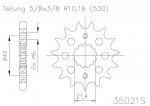 Звезда передняя приводная Esjot 50-35021 18 зубьев (JTF513.18)