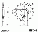 Звезда передняя JTF308.14