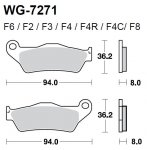 Тормозные колодки WRP WG-7271-F4 (FDB2018 / FA181 / FA245)