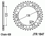 Звезда задняя JTR1847.47