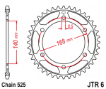 Звезда задняя JTR6.42