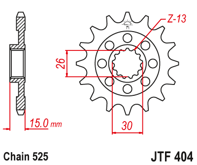 Звезда передняя JTF404.16