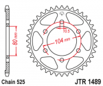 JT Звезда цепного привода JTR1489.40ZBK