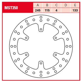 Тормозной диск для мотоциклов Lucas TRW  MST350