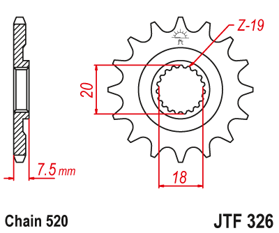 Звезда передняя JTF326.12