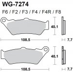 Тормозные колодки WRP WG-7274-F6 (FDB2006 / FA209)
