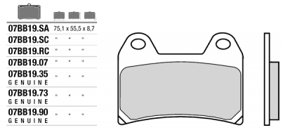 Brembo 07BB1990 колодки тормозные (FDB2042)