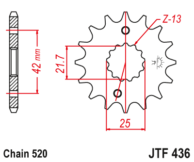 Звезда передняя JTF436.16