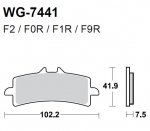 Тормозные колодки WRP WG-7441-F0R (SBS 841RS / FDB2218 / FA447)