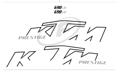 KTM Набор наклеек 690 SMT -07 OEM 75608099000