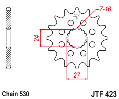 Звезда передняя JTF423.16