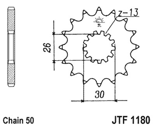 Звезда передняя JTF1180.17