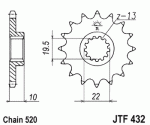 Звезда передняя JTF432.15