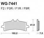 Тормозные колодки WRP WG-7441-F1R (SBS 841DC / FDB2218 / FA447)