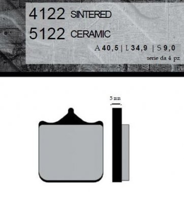 Тормозные колодки Brenta FT 4122