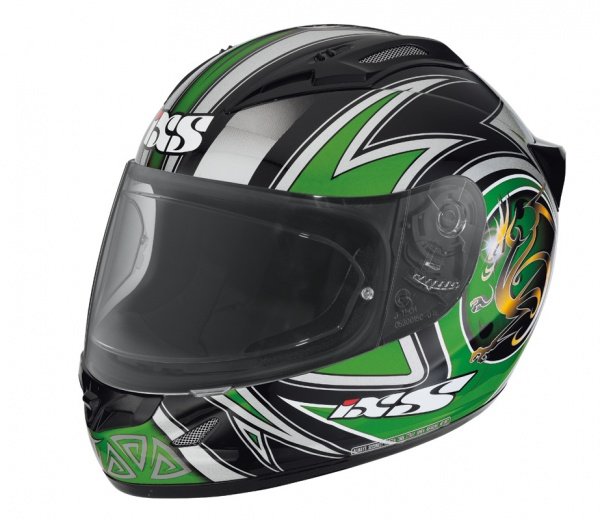 Шлем IXS HX-404 DRAGON черно-зеленый
