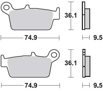 Тормозные колодки для мотоциклов Lucas TRW MCB575EC