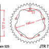 Звезда задняя JTR752.45