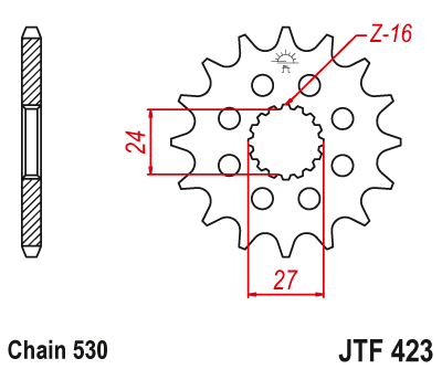 Звезда передняя JTF423.17
