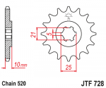 Звезда передняя JTF728.15