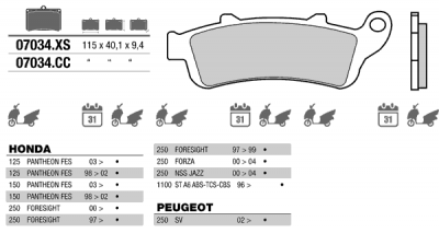 Brembo 07034 Тормозные колодки