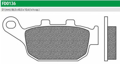 Newfren FD0136BT Тормозные колодки дисковые ROAD TOURING ORGANIC (FDB531P) 