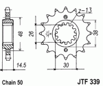 Звезда передняя JTF339.17RB