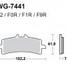 Тормозные колодки WRP WG-7441-F9R (SBS 841DS)