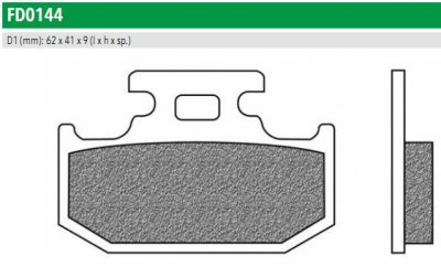 Newfren FD0144BD Тормозные колодки дисковые OFFROAD DIRT ORGANIC (FDB659SG) 