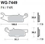 Тормозные колодки WRP WG-7449-F4 (FDB2230 / FA444)