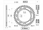 Звезда задняя Ognibene 8053-R40 (JTR498.40) с демпфером