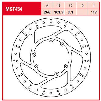 Тормозной диск для мотоциклов Lucas TRW  MST454