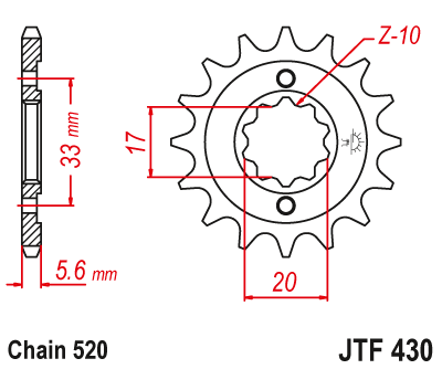 Звезда передняя JTF430.14