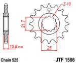 Звезда передняя JTF1586.16RB с демпфером